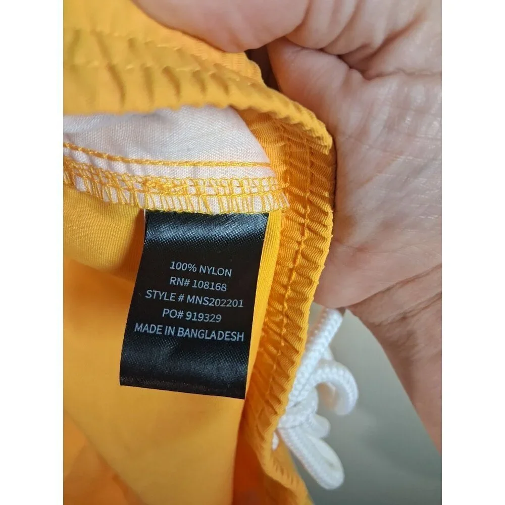 NWT RSQ Nylon Shorts Casual Summer Men's Size Small Yellow Gold